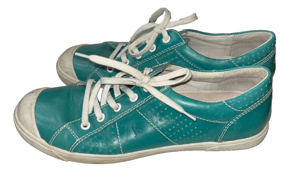 Josef Seibel Women Lilo 13 Fashion Sneaker Turquoise Leather size 38/7.5